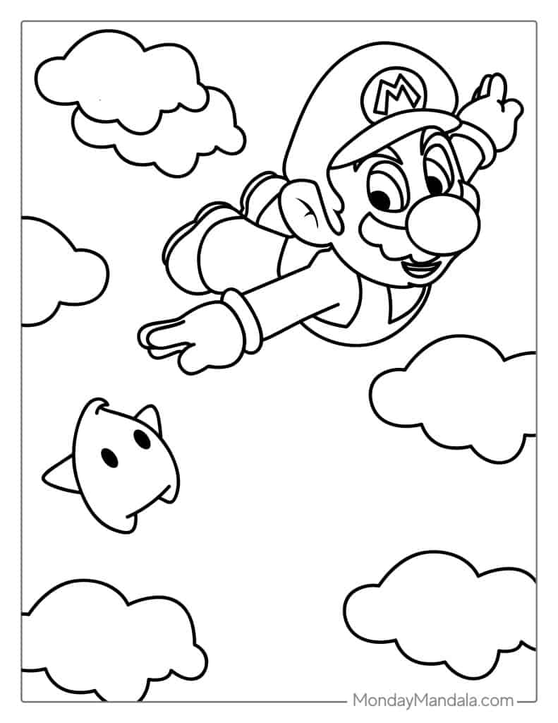 printable mario coloring pages