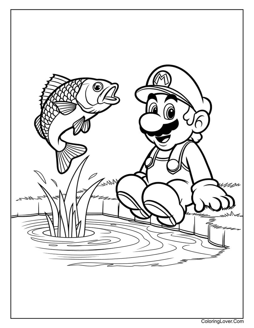 mario printable coloring pages