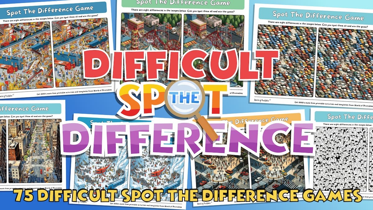 75 Difficult Spot The Difference Games World Of Printables