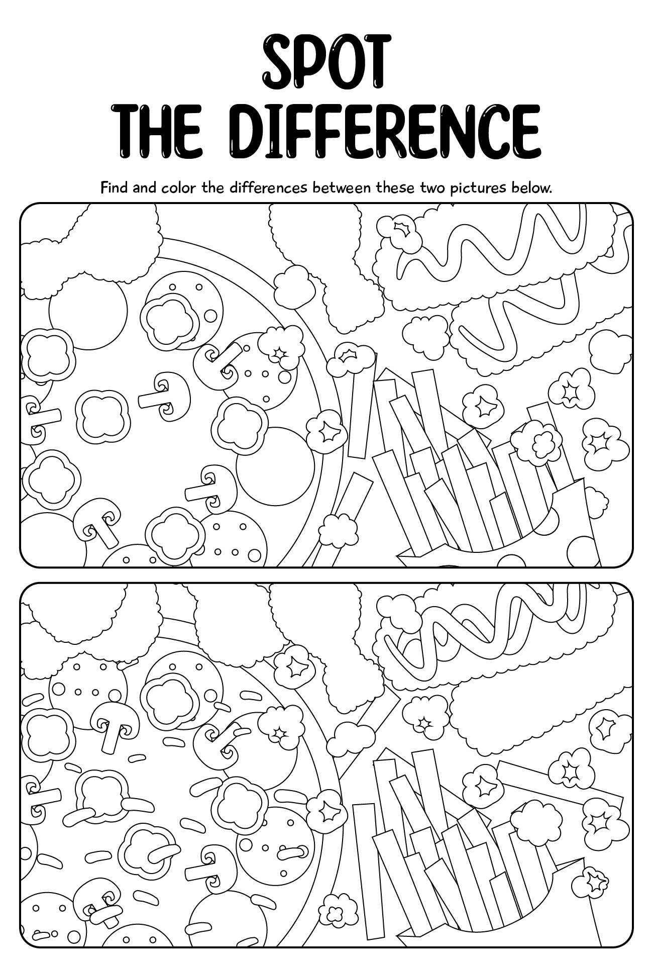 spot difference printable