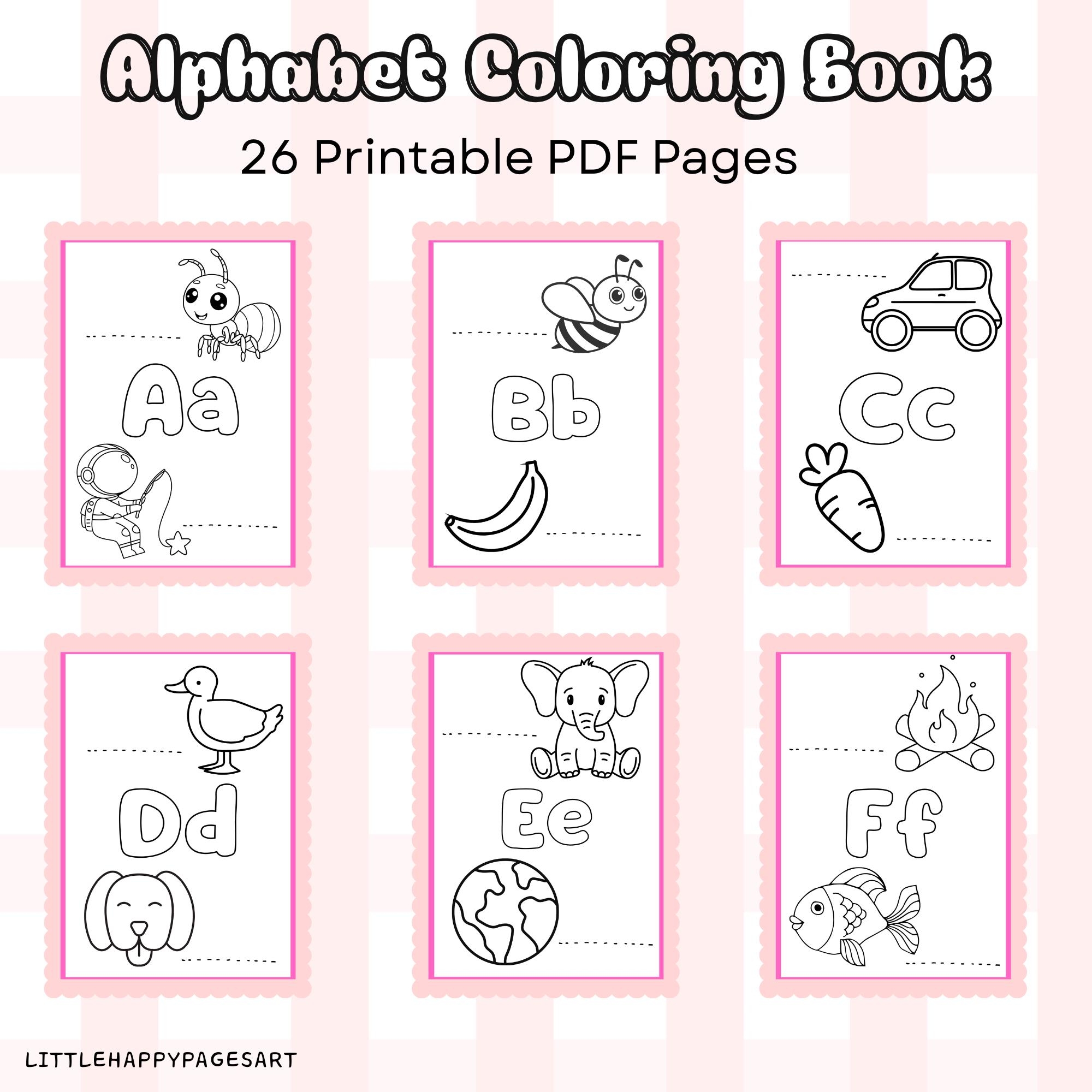 alphabet coloring book printable