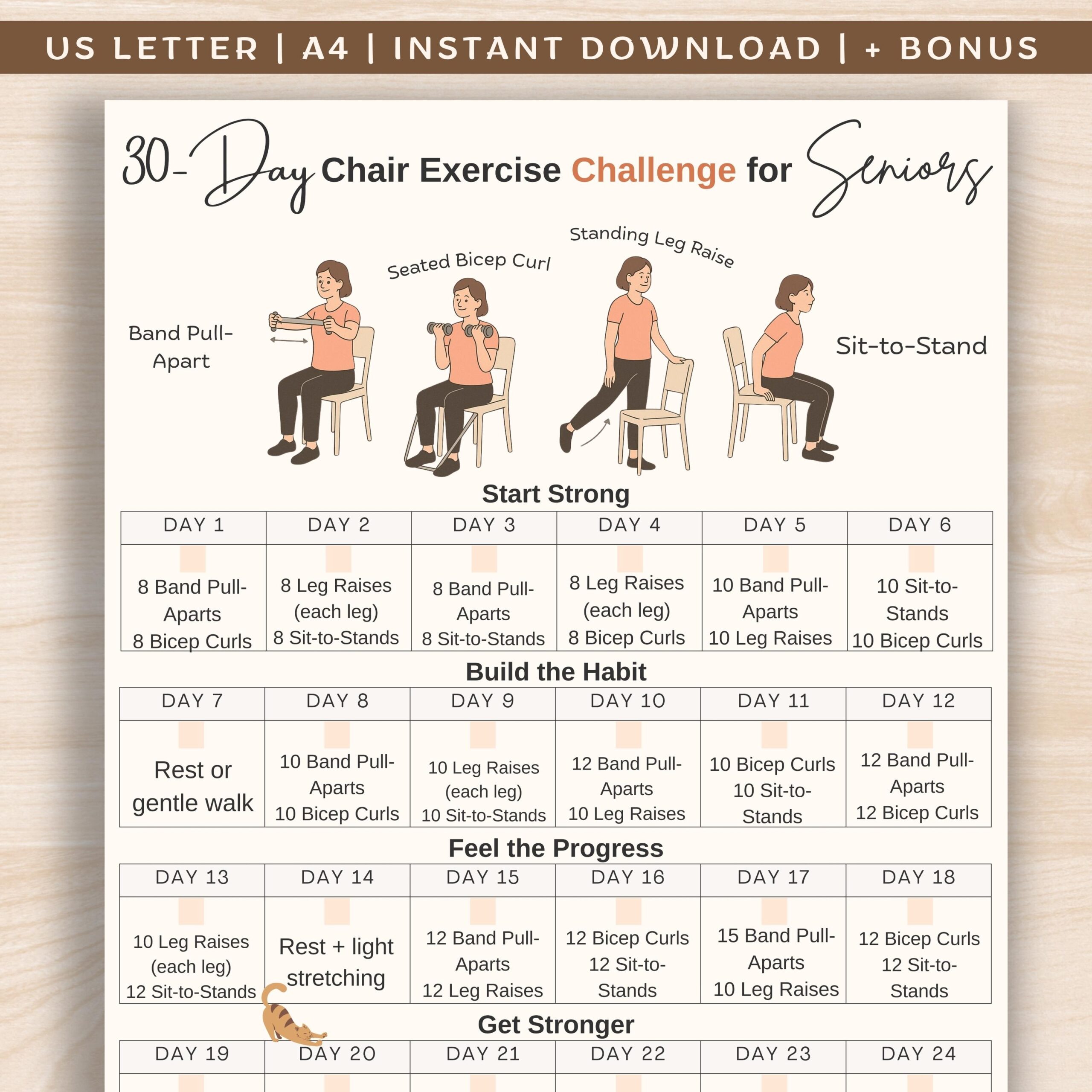 Armchair Exercises For The Elderly Free Free Printable Chair Exercises For Seniors Free Printable Bingo
