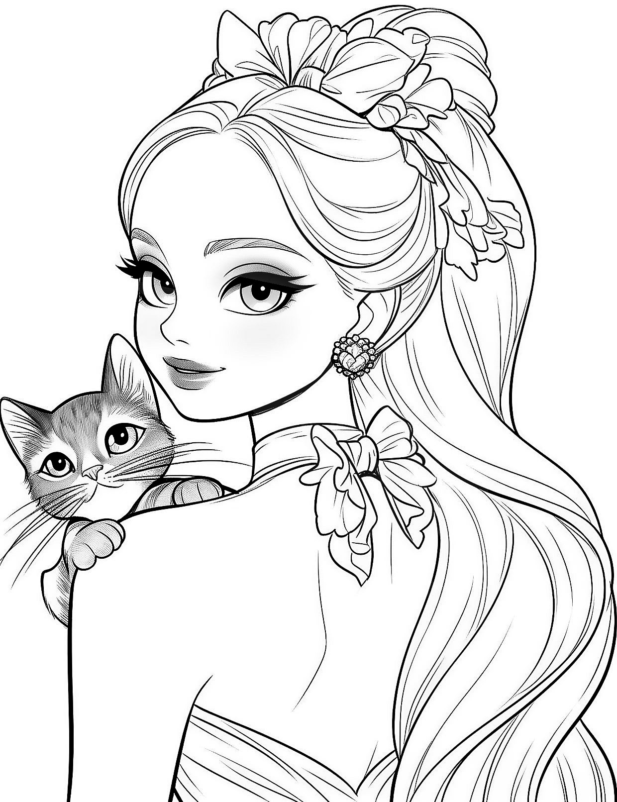 printable barbie colouring pages