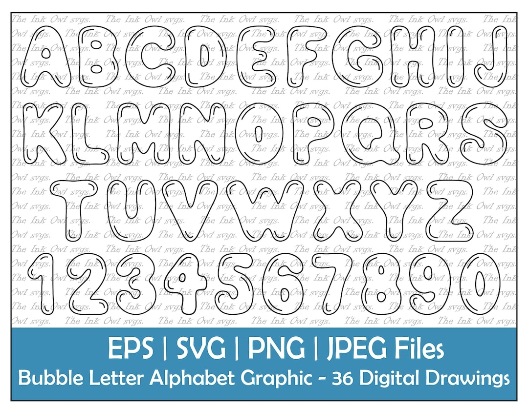 bubble alphabet printables