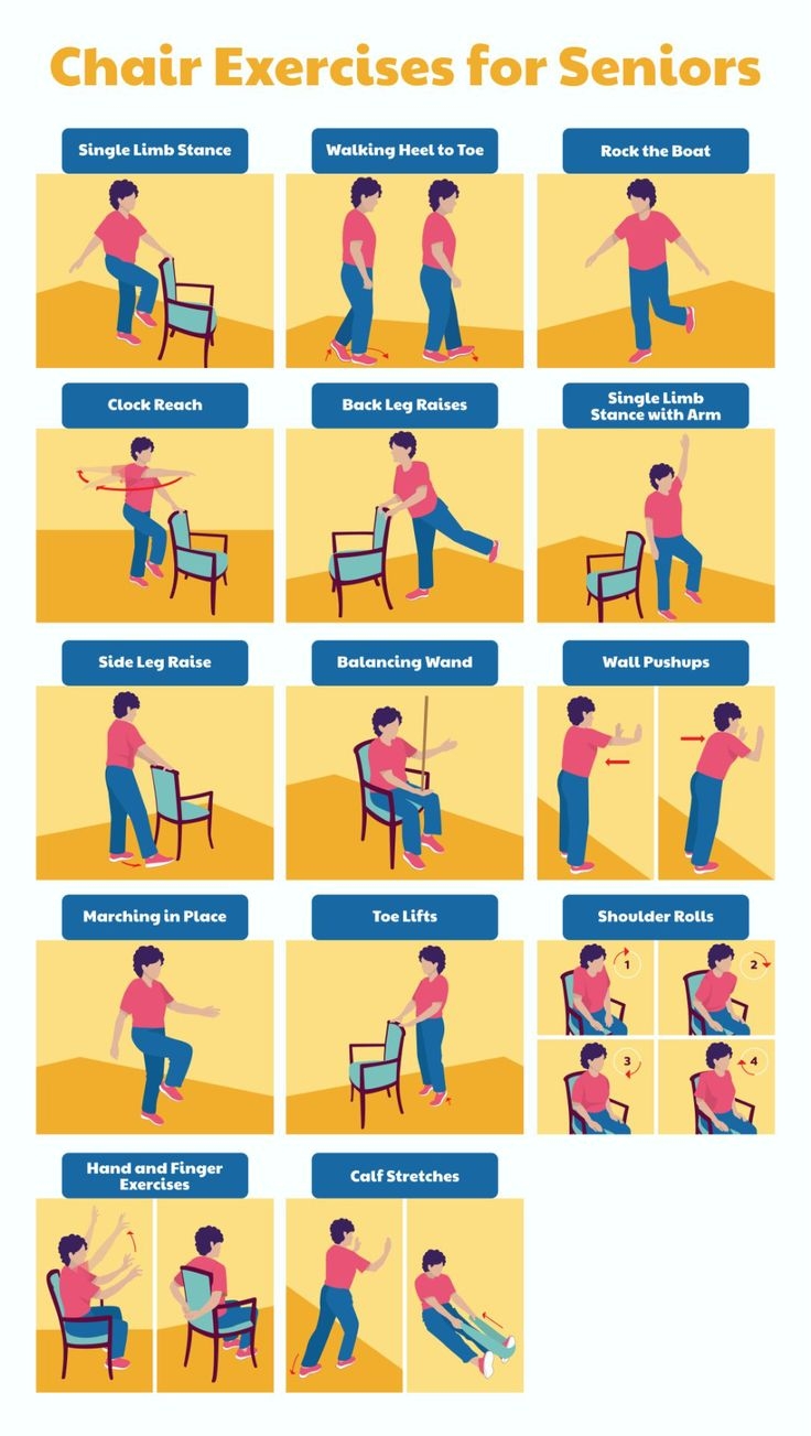 Chair Gym Exercises 10 Free PDF Printables Printablee