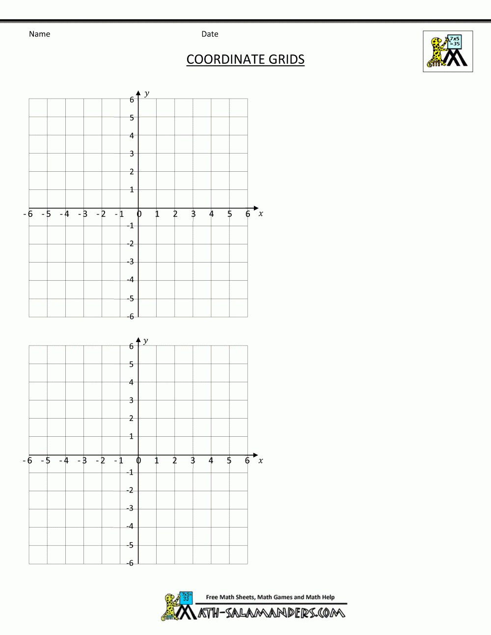 Coordinate Plane Grid