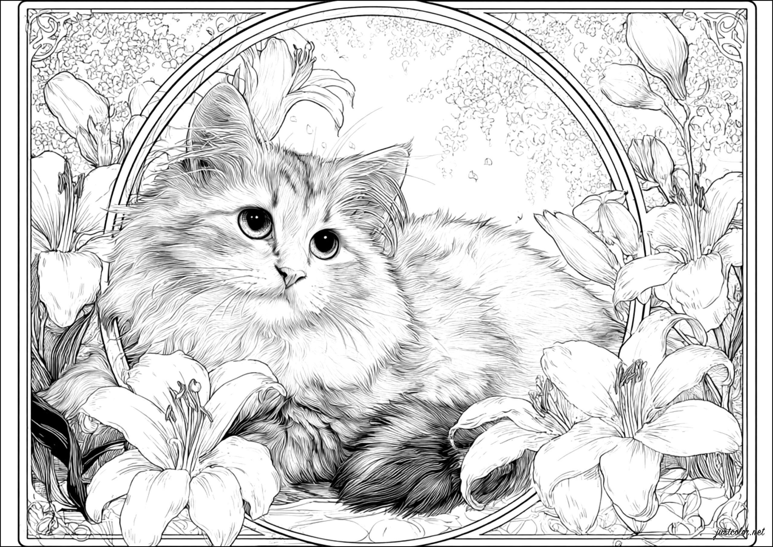 printable kitty coloring pages