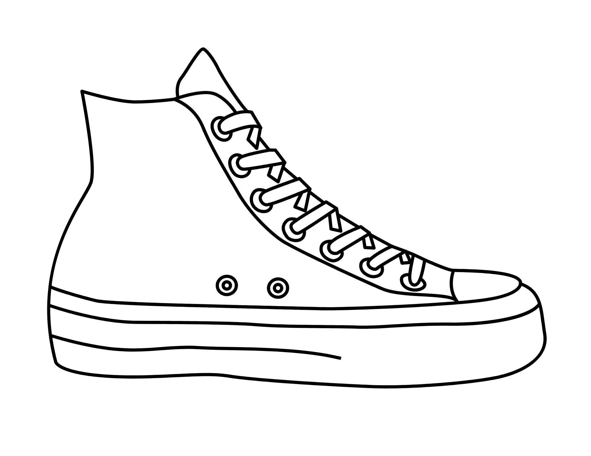 coloring shoes printable easy