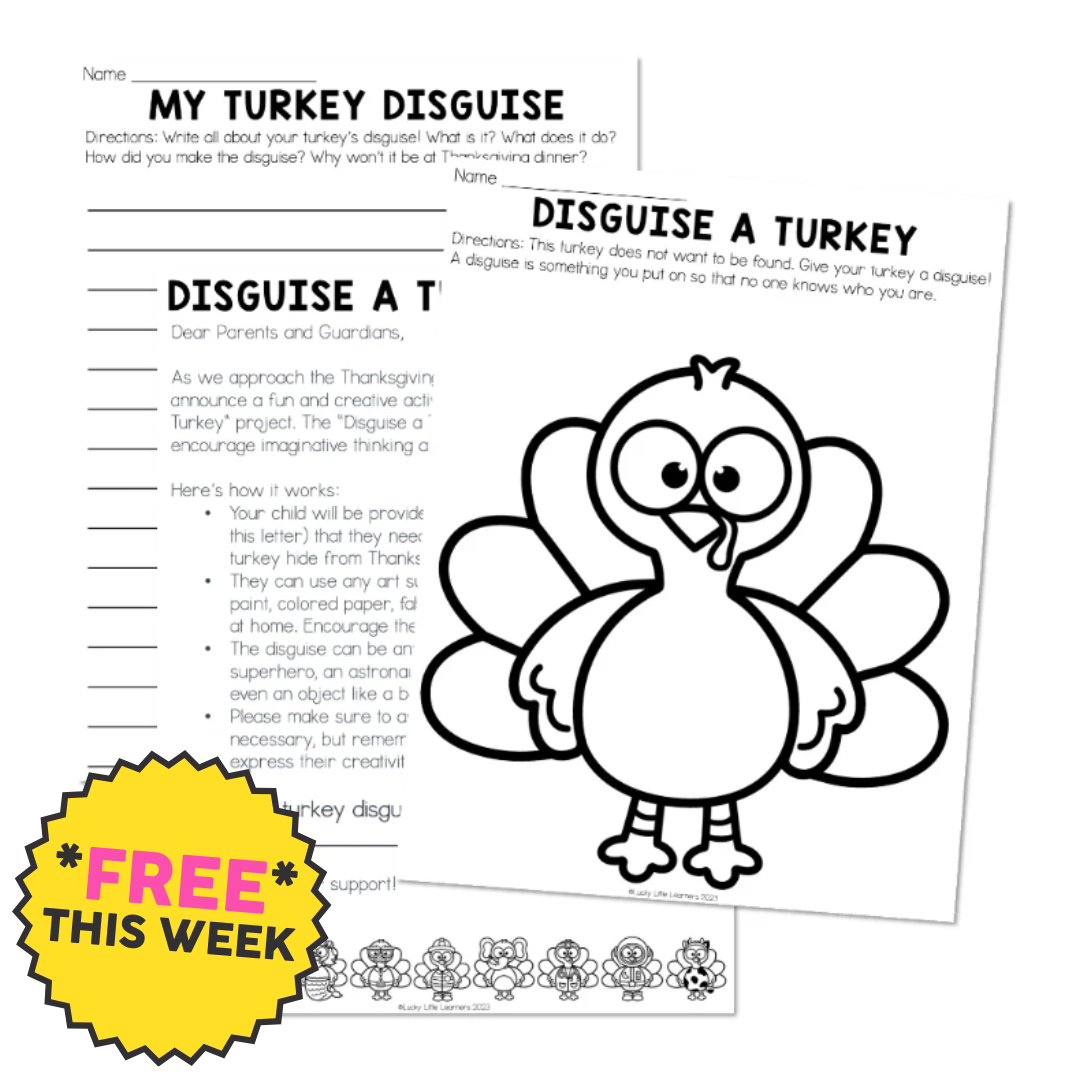 Disguise A Turkey Sample Lucky Little Learners