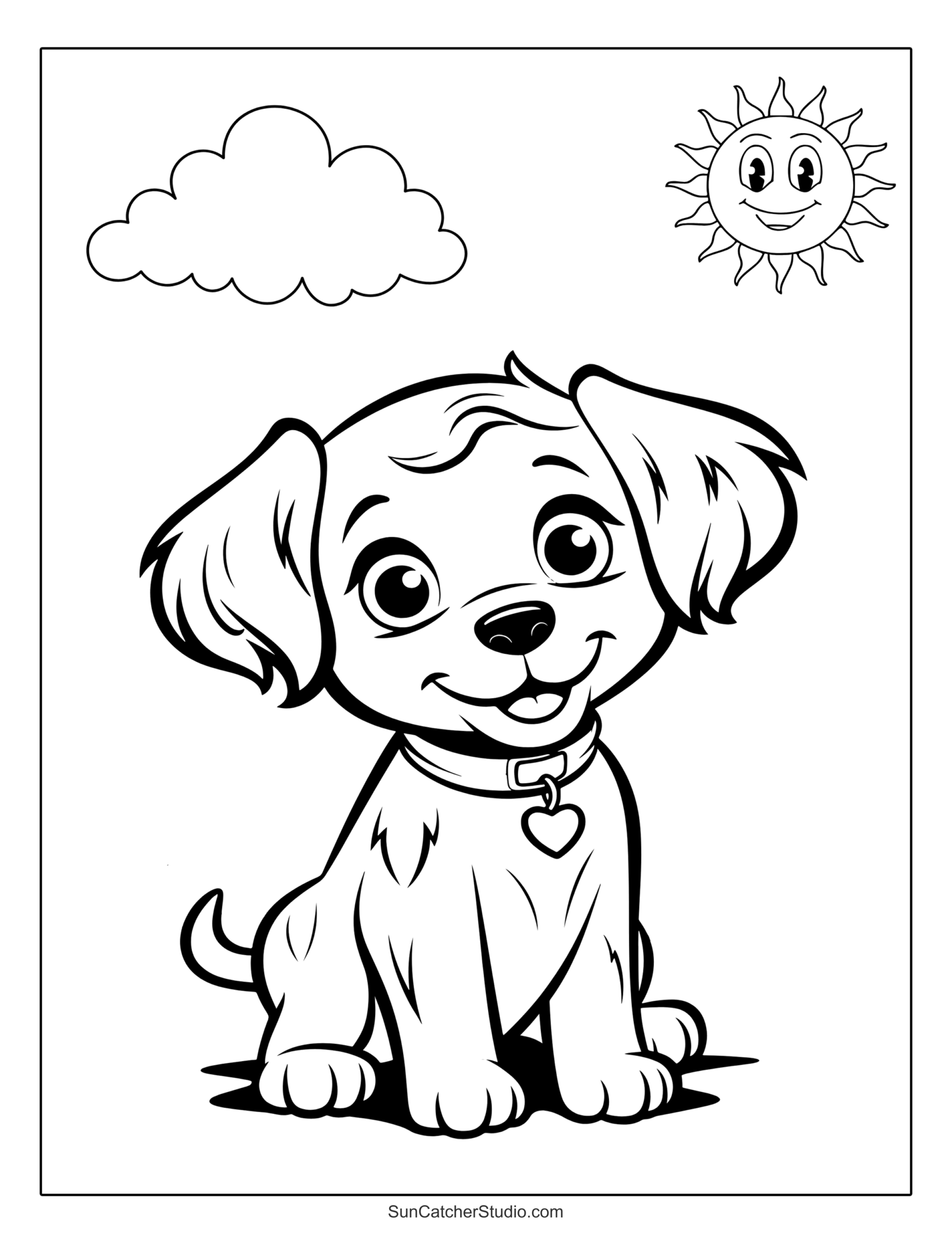 puppies coloring pages printable