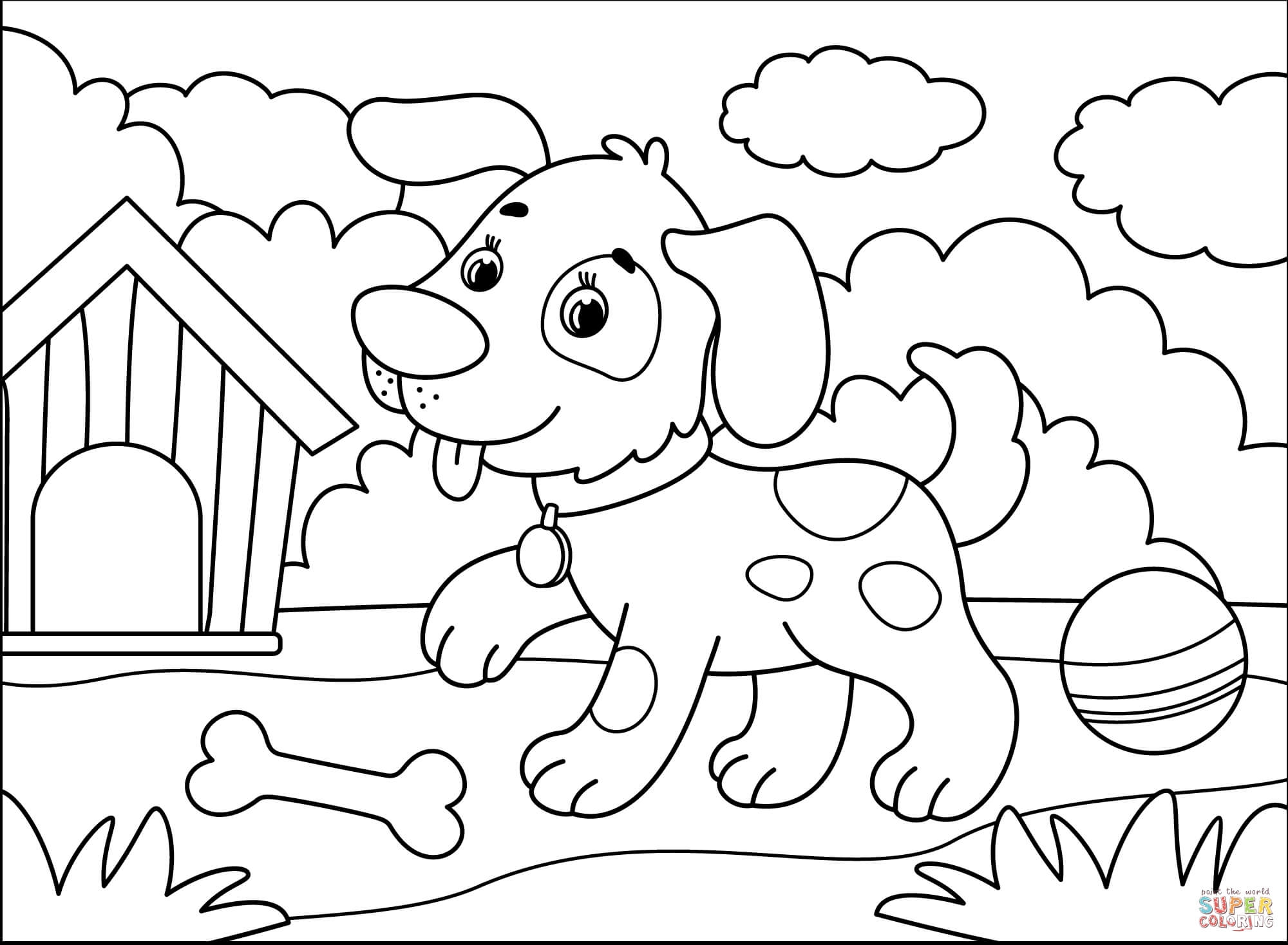 free dog coloring pages printable