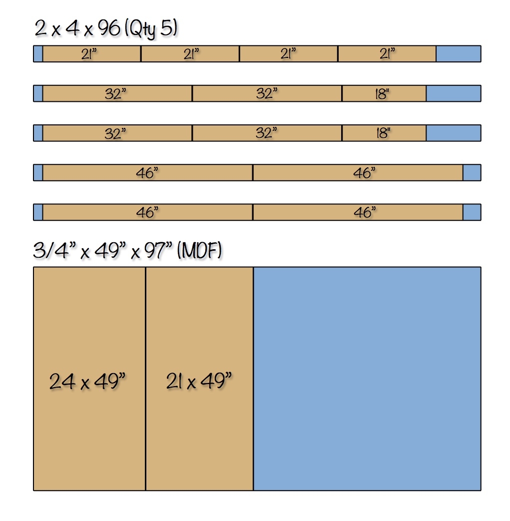 free printable workbench plans cut list