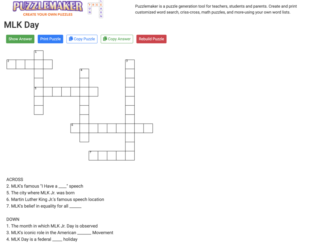Five Free Crossword Puzzle Makers TCEA TechNotes Blog