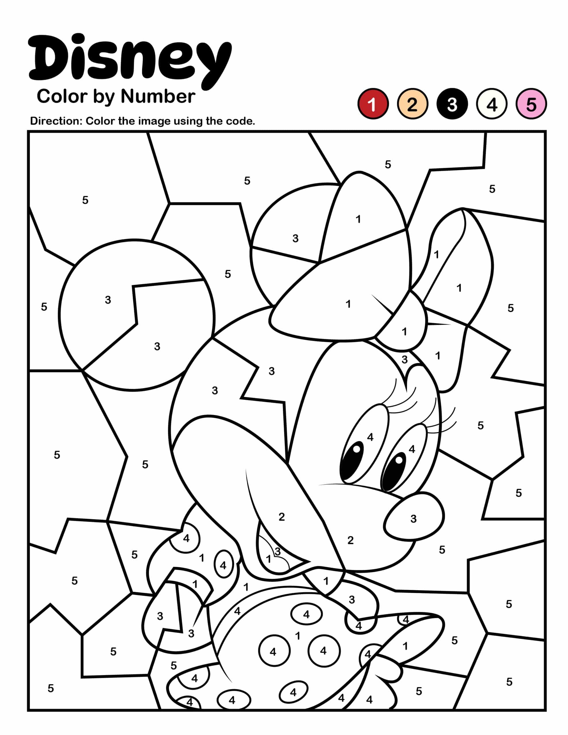 printable number coloring