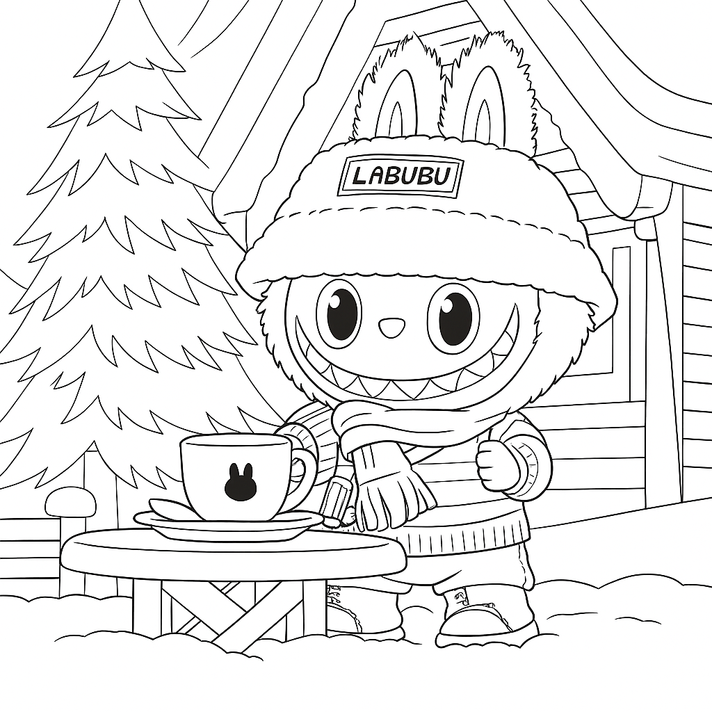 free printable labubu coloring pages