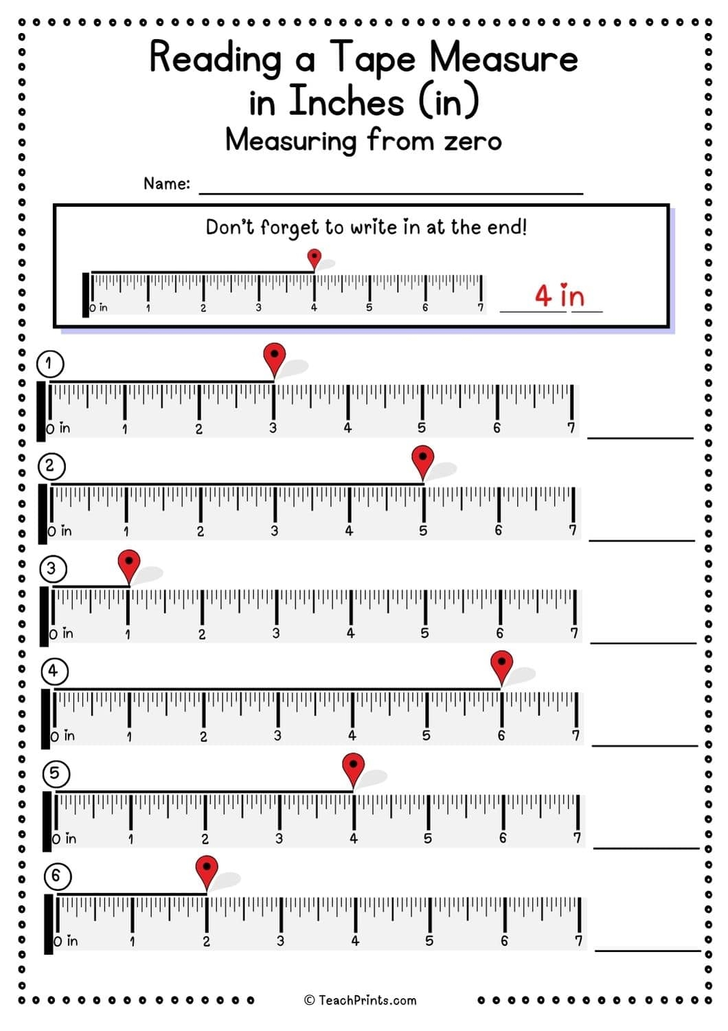 printable measuring tape