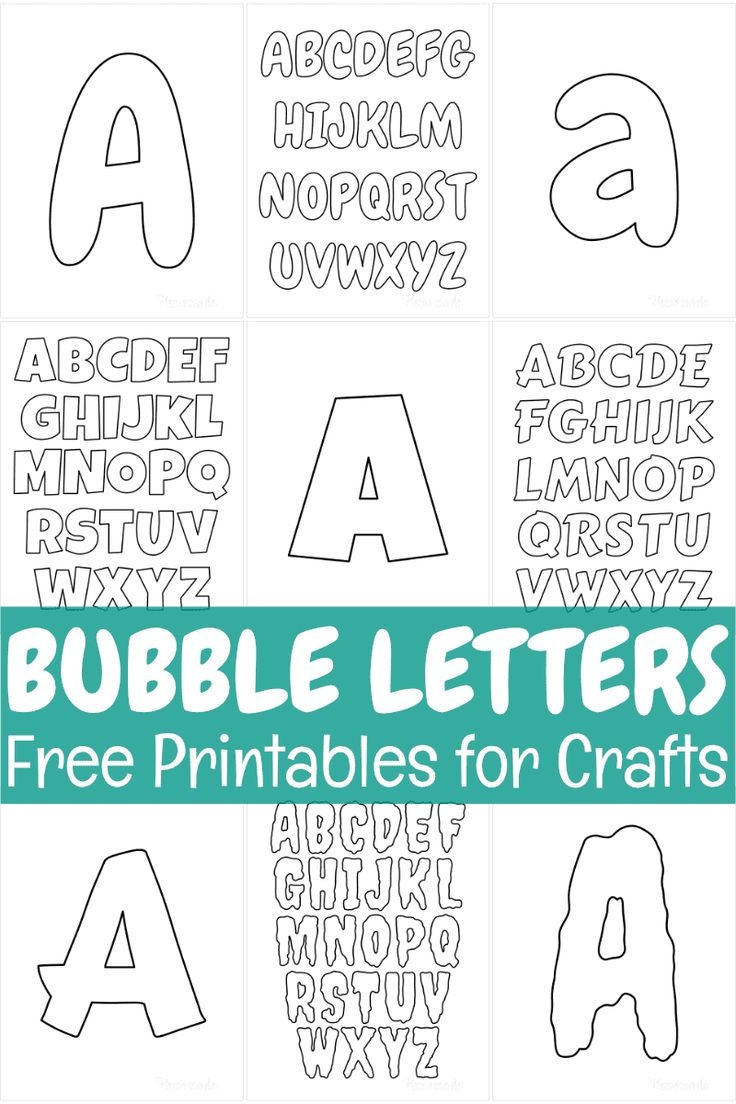 free printable bubble letter templates
