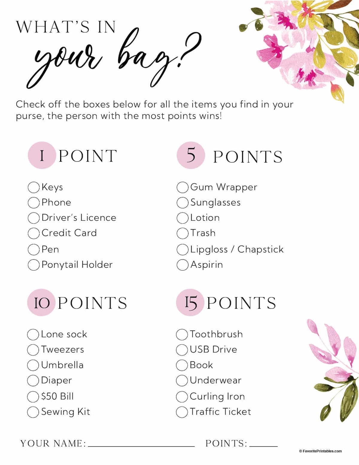 Free Printable Bridal Shower Games Favorite Printables