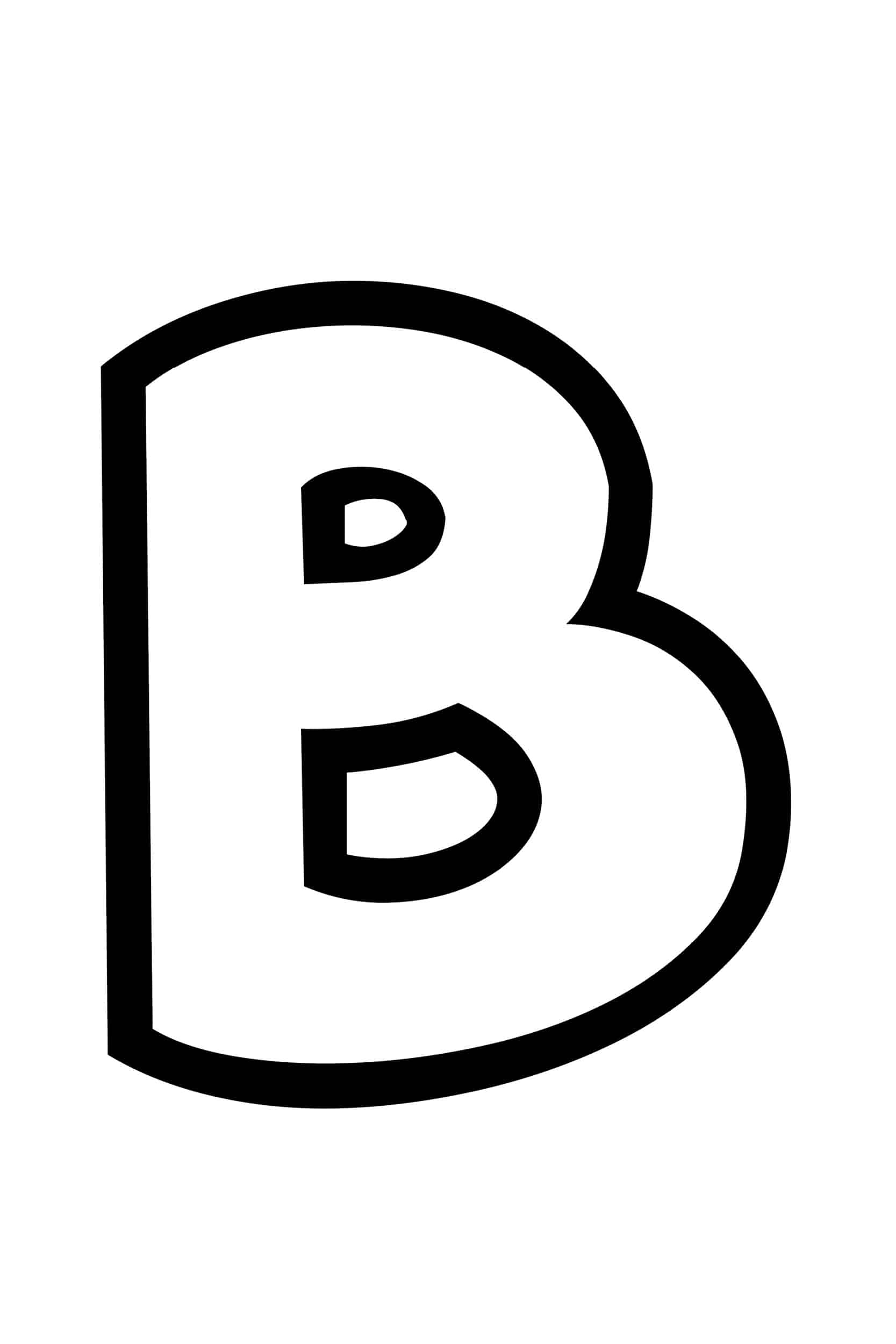 Free Printable Bubble Letter Stencils Bubble Letter B