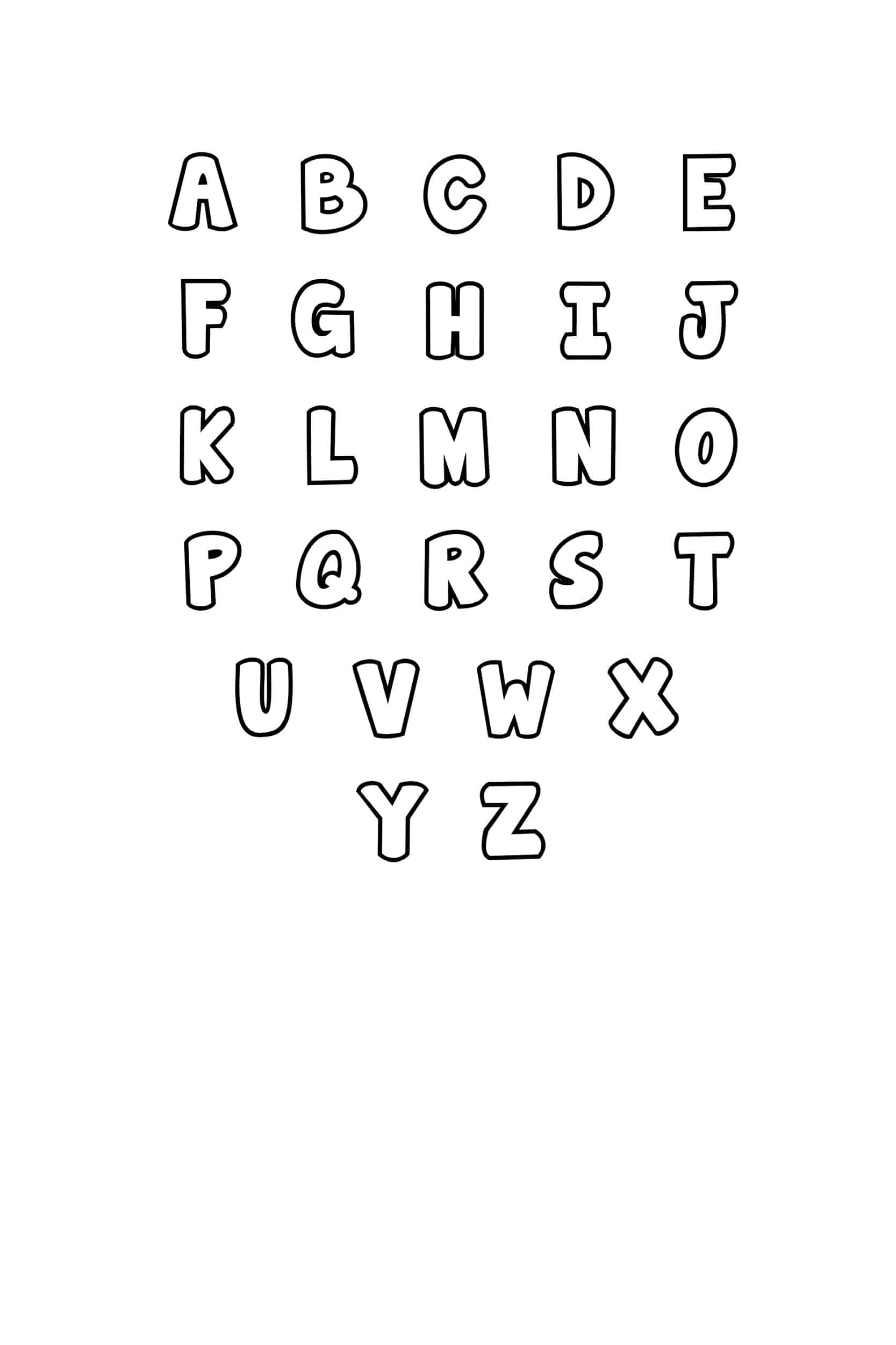 Free Printable Bubble Letter Stencils Bubble Letters Set