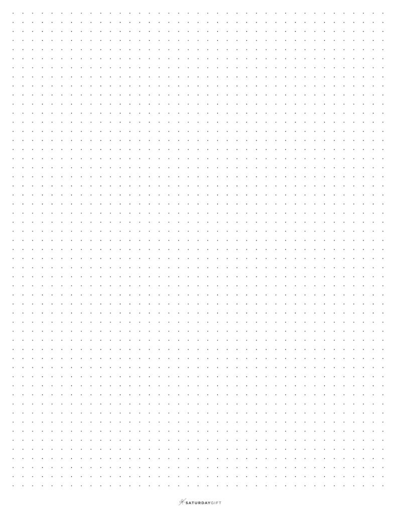 Free Printable Dot Grid Paper For Bullet Journal SaturdayGift