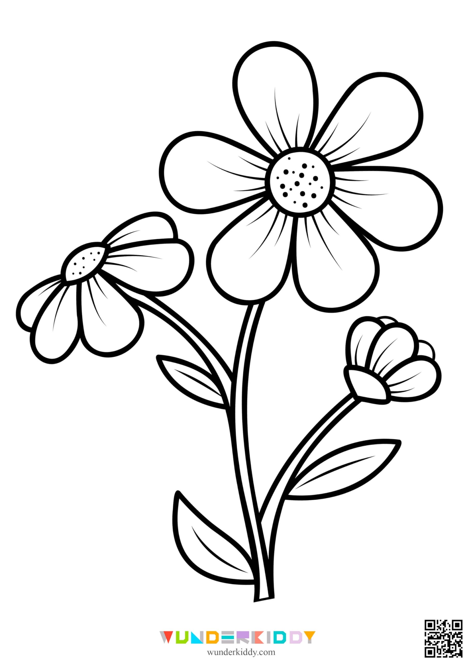 flower color pages printable