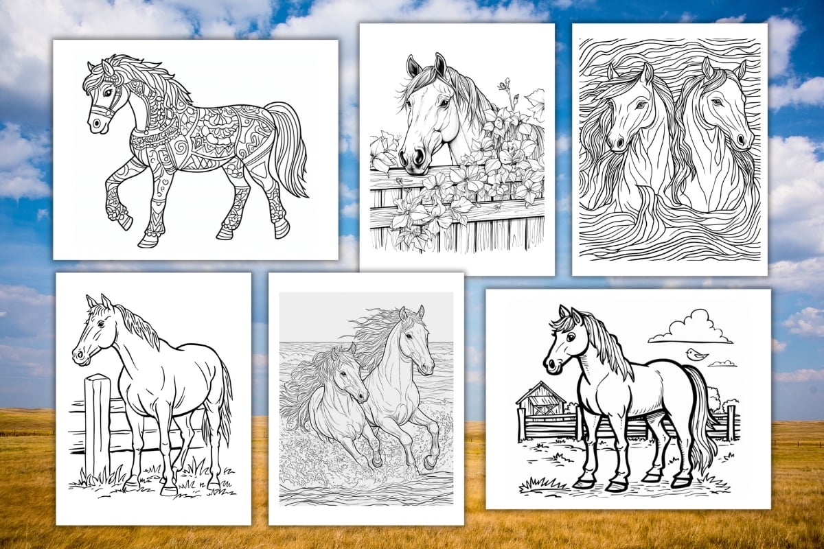 printable horse coloring pages