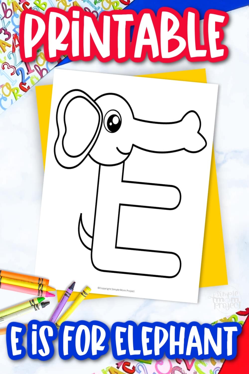 Free Printable Letter E Coloring Page Simple Mom Project