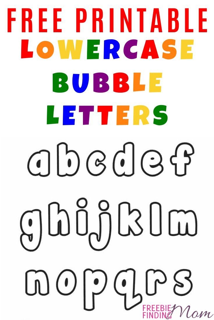 Free Printable Lowercase Bubble Letters Alphabet Free Printable Lowercase Bubble Letters Alphabet