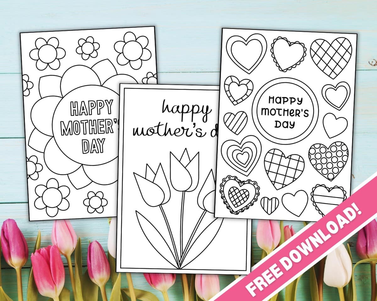 Free Printable Mother s Day Coloring Cards The Craft at Home Family
