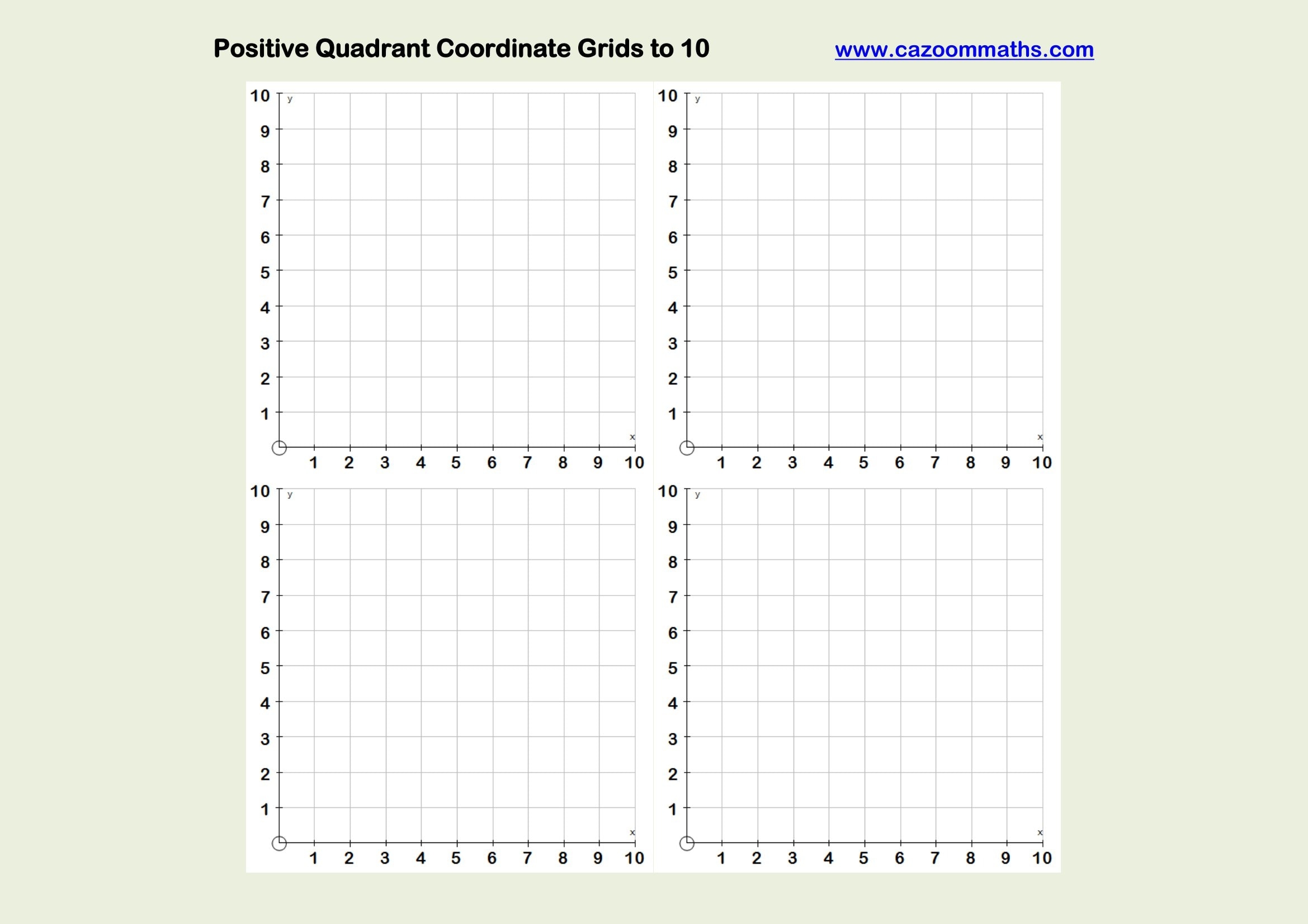 printable coordinate plane grids