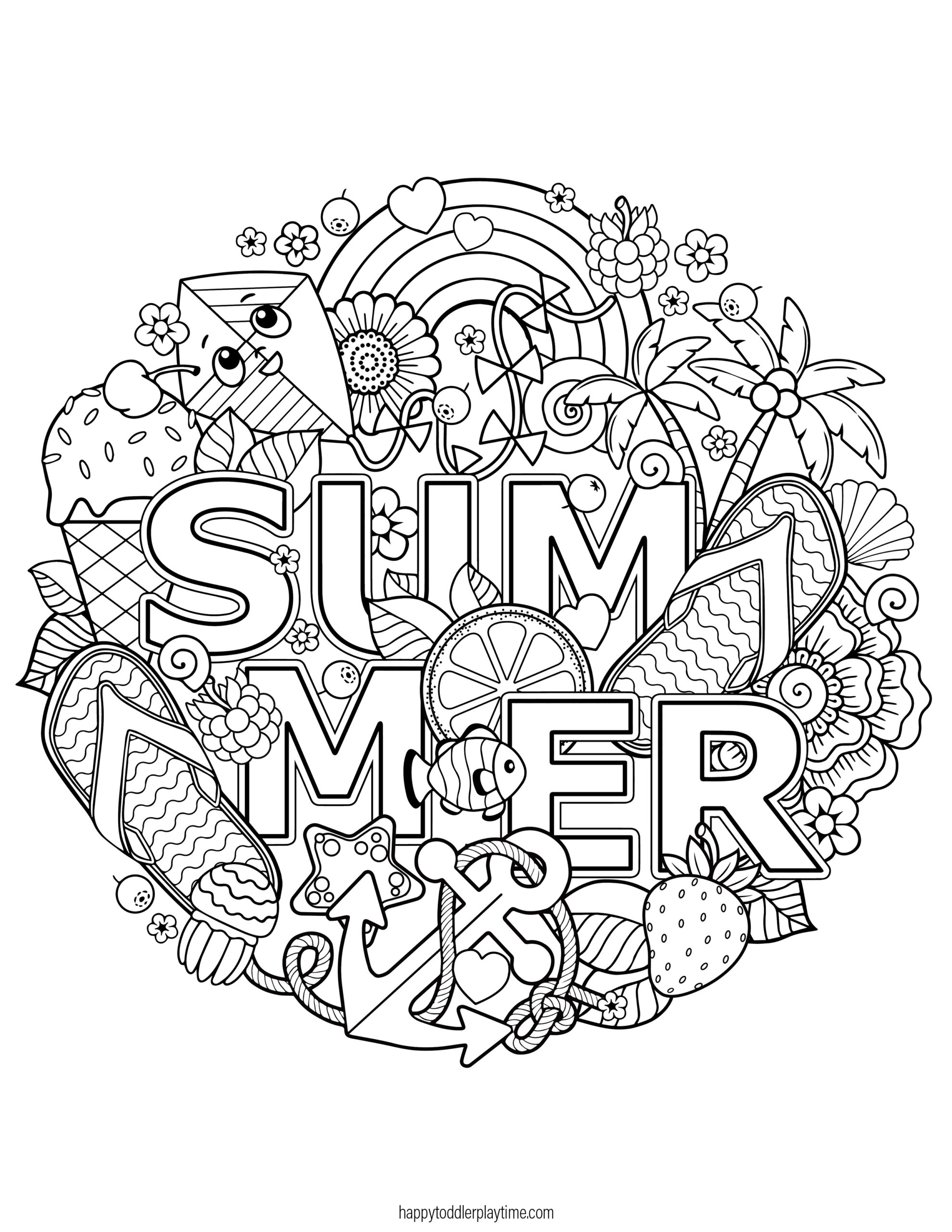 Free Printable Summer Colouring Pages For Kids Happy Toddler Playtime Free Printable Summer Colouring Pages For Kids Happy Toddler Playtime