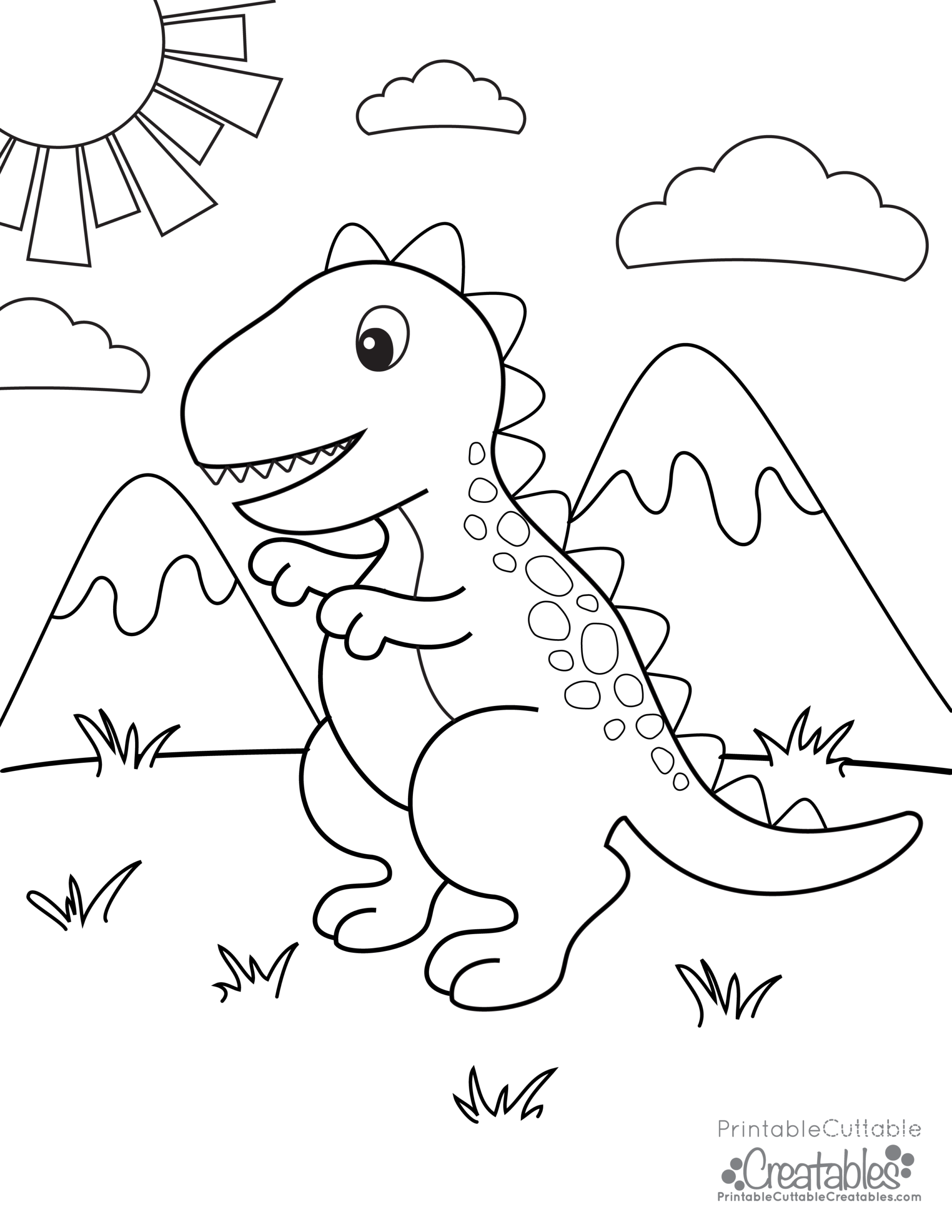 free dinosaur coloring pages printable