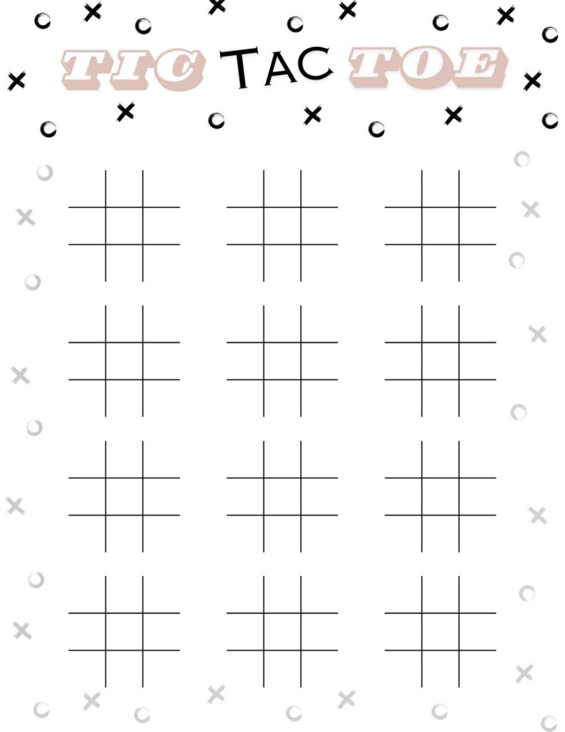 tic tac toe printable