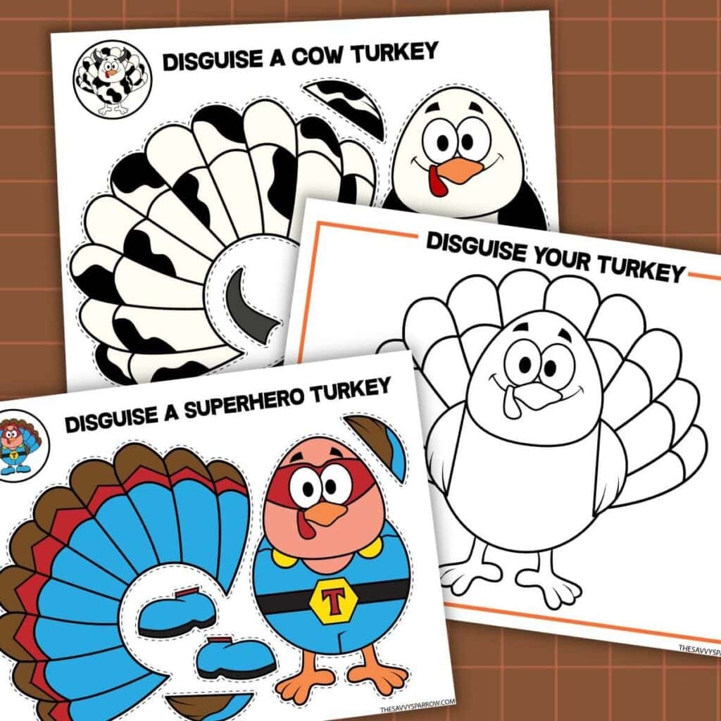 turkey in disguise printable