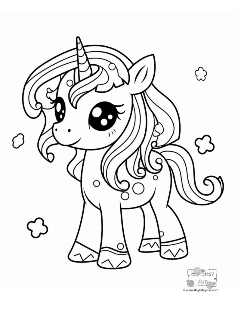 unicorn printable coloring pages
