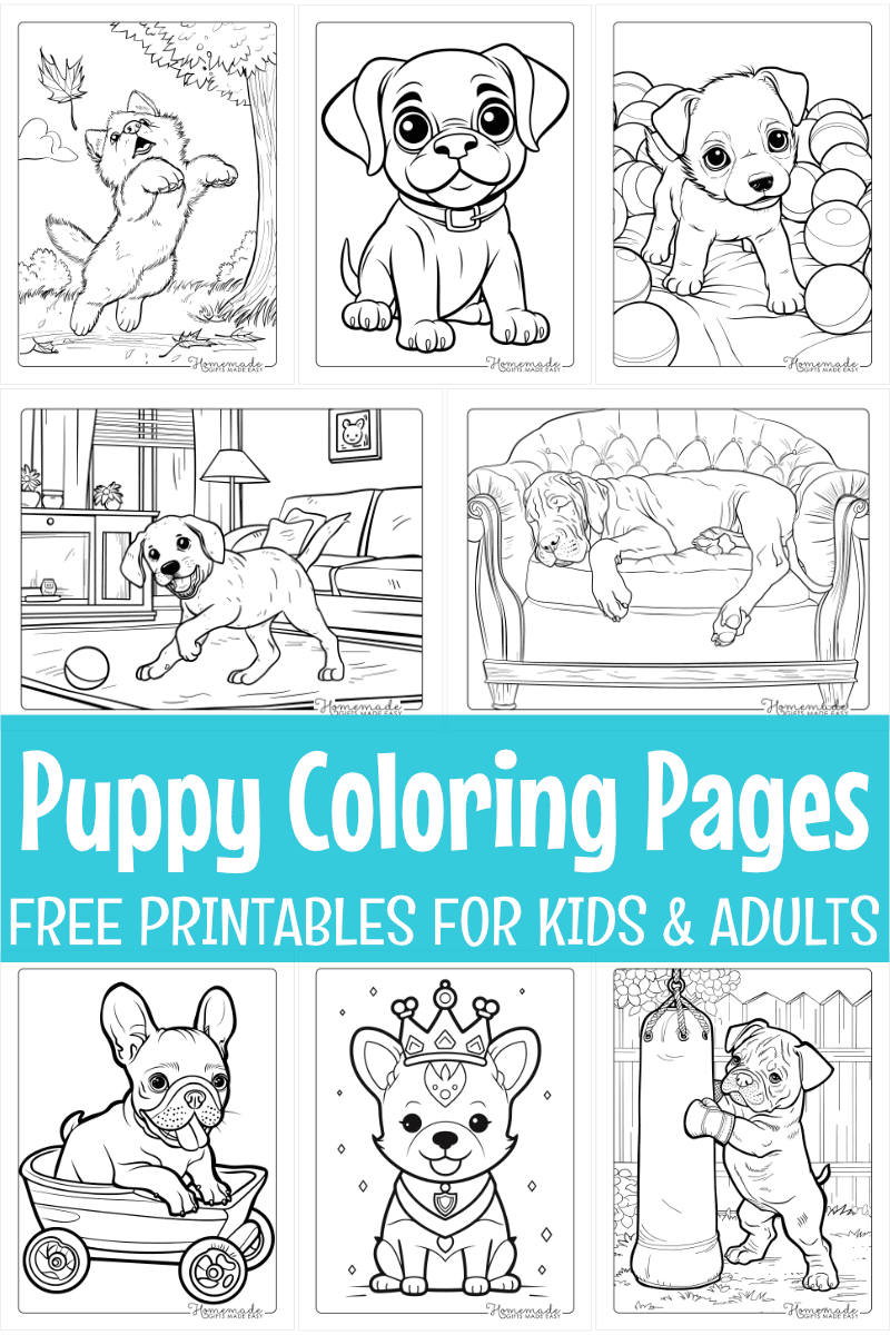 puppy coloring pages printable