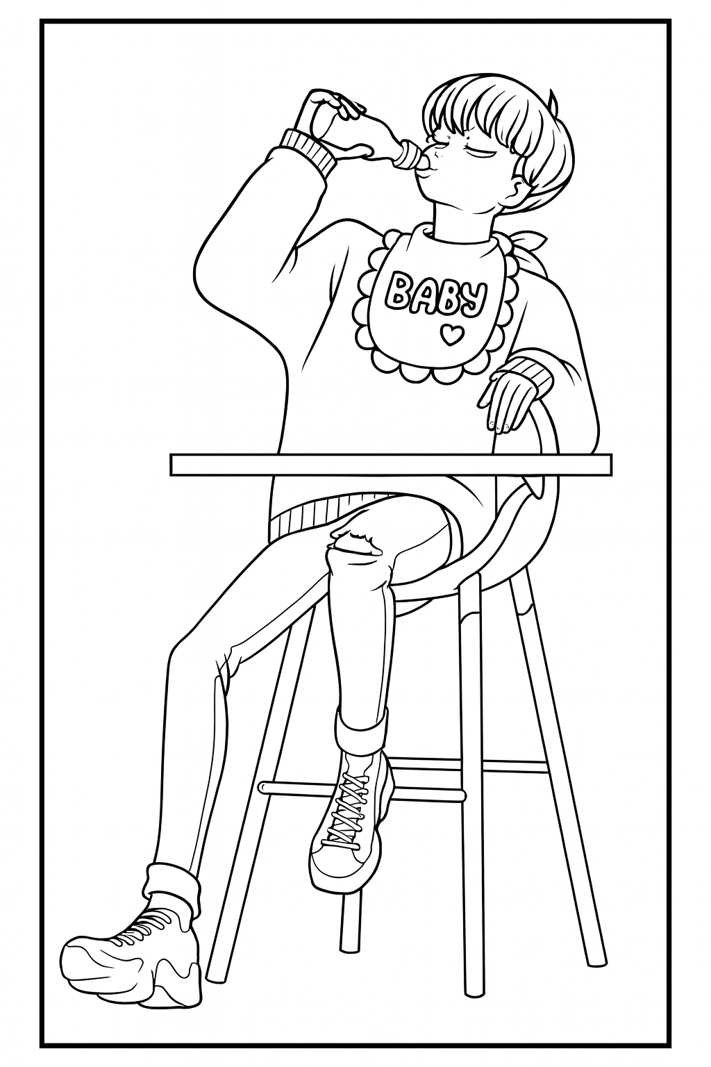 saja boys coloring page printable