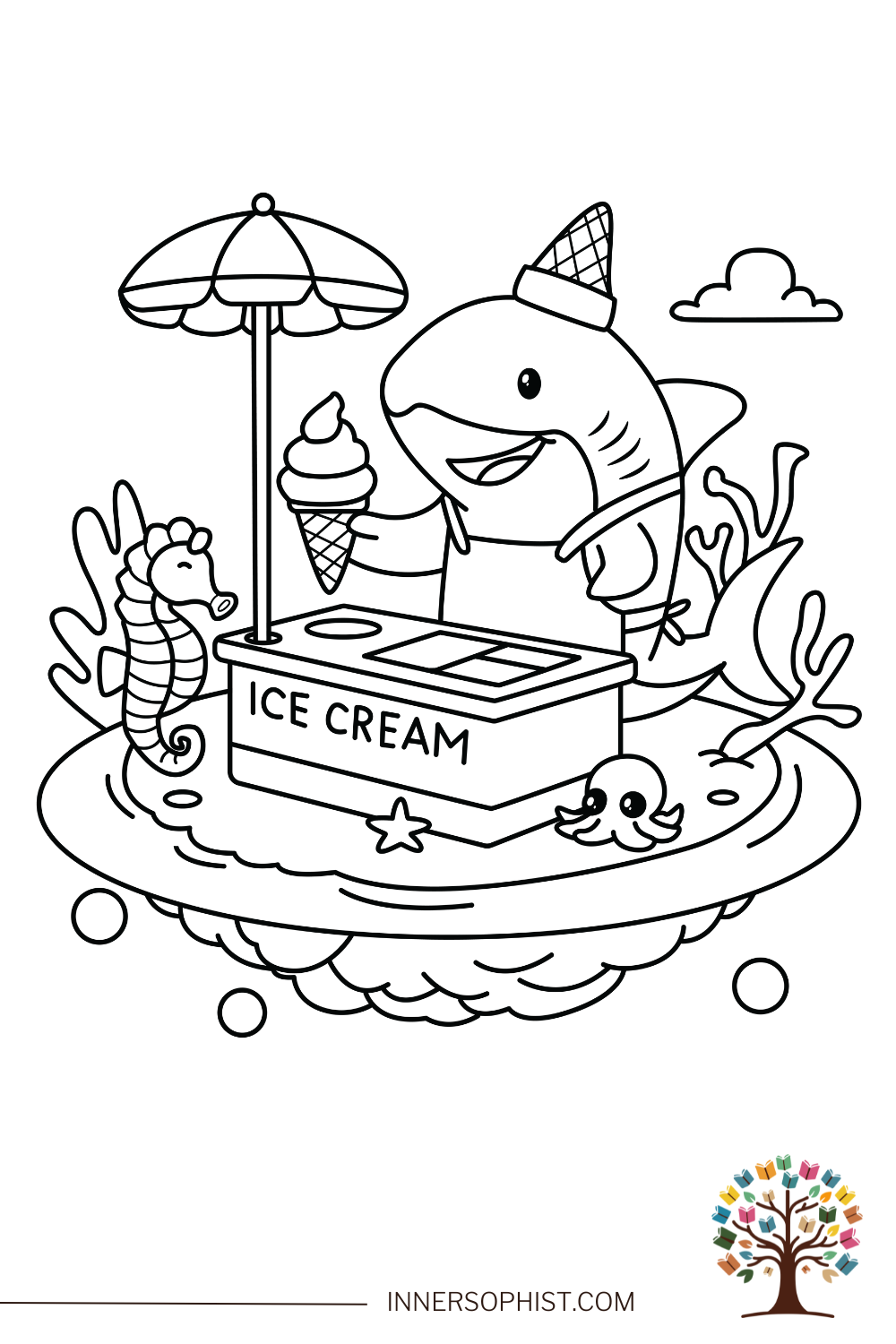 shark coloring pages printable