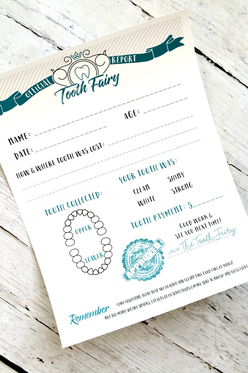 free printable tooth fairy letter