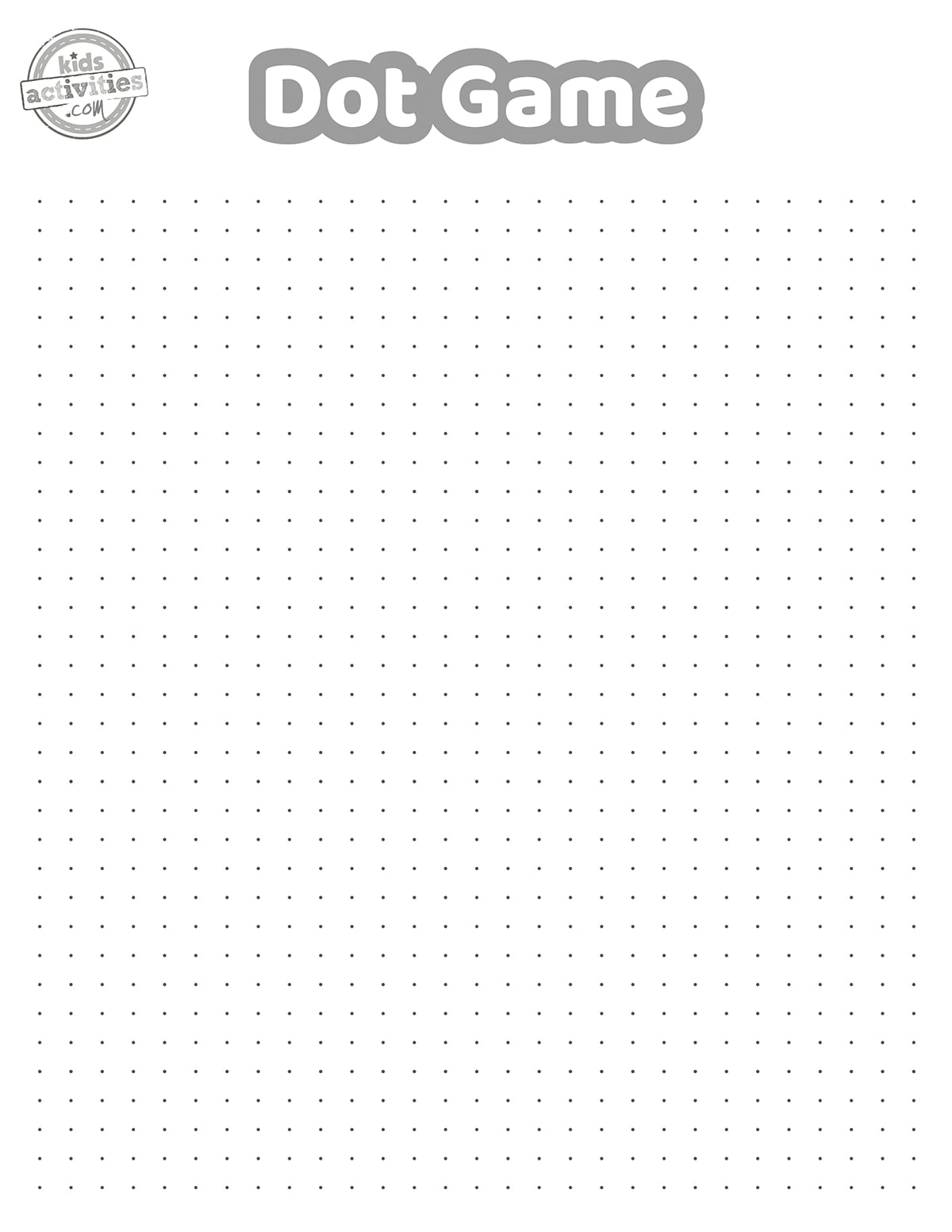 dots and boxes game printable