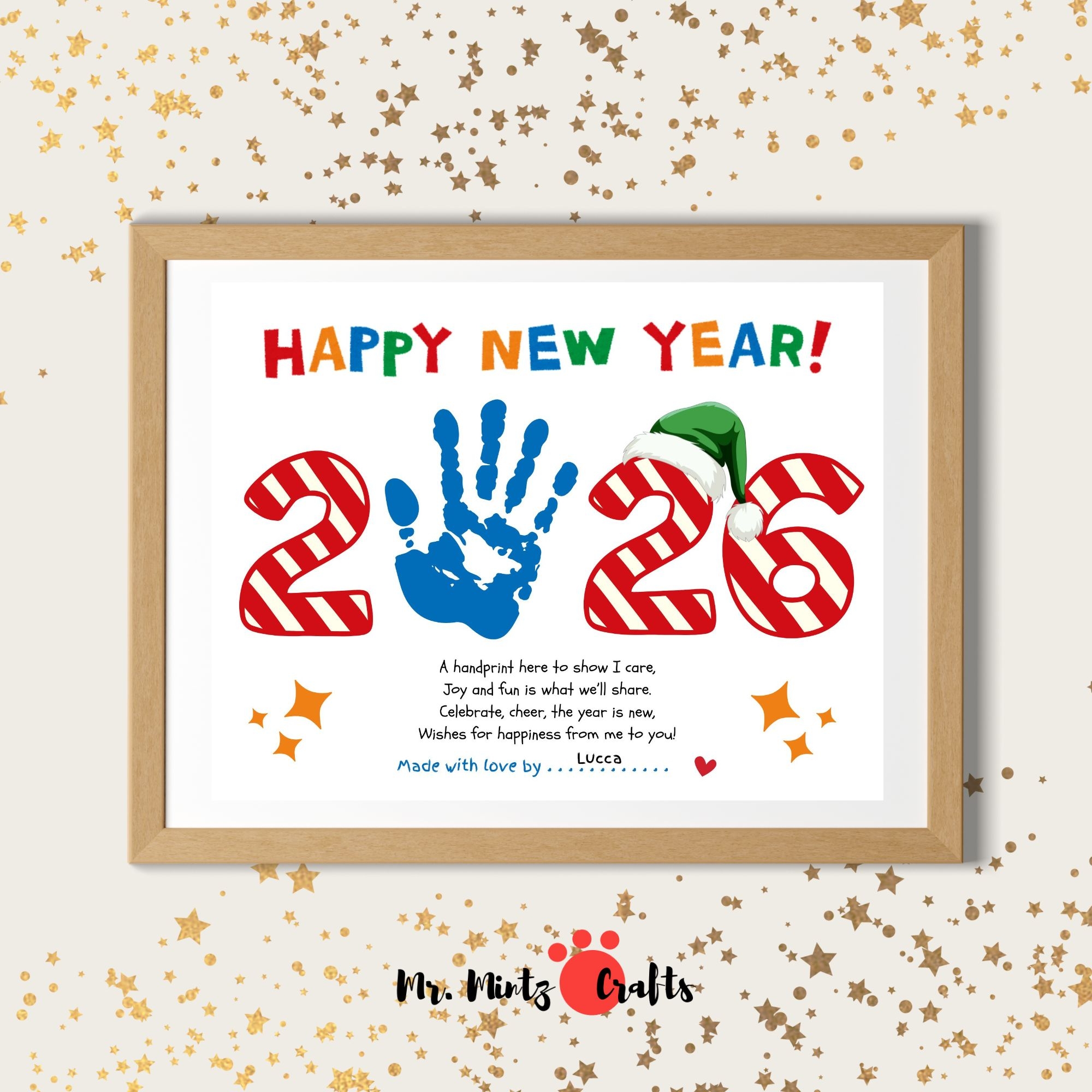 free printable 2026 new years crafts