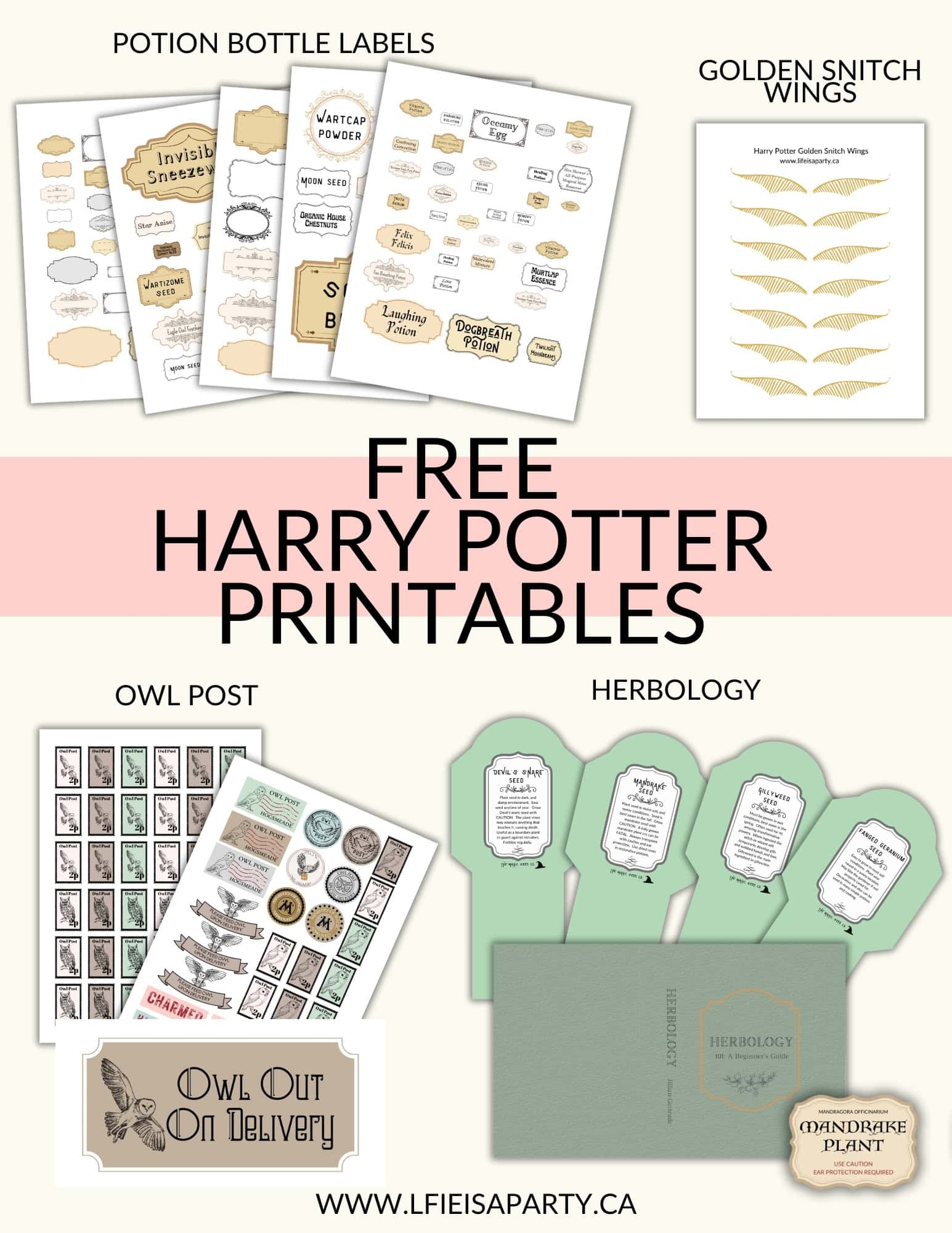 Harry Potter DIY Decor And Free Printables Life Is A Party Harry Potter DIY Decor And Free Printables Life Is A Party