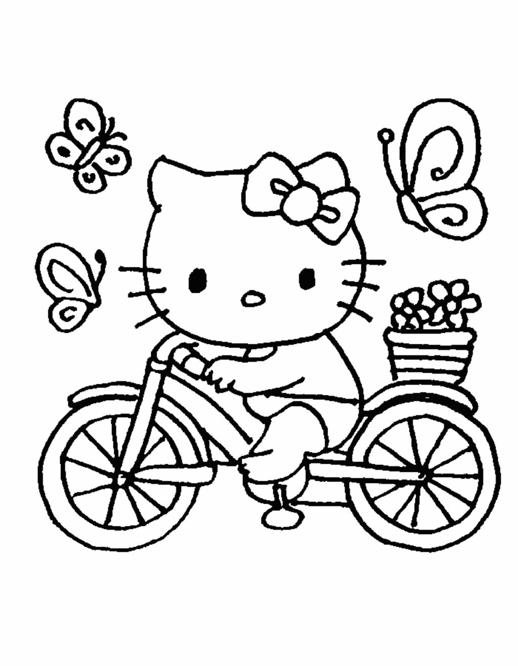free coloring hello kitty printable