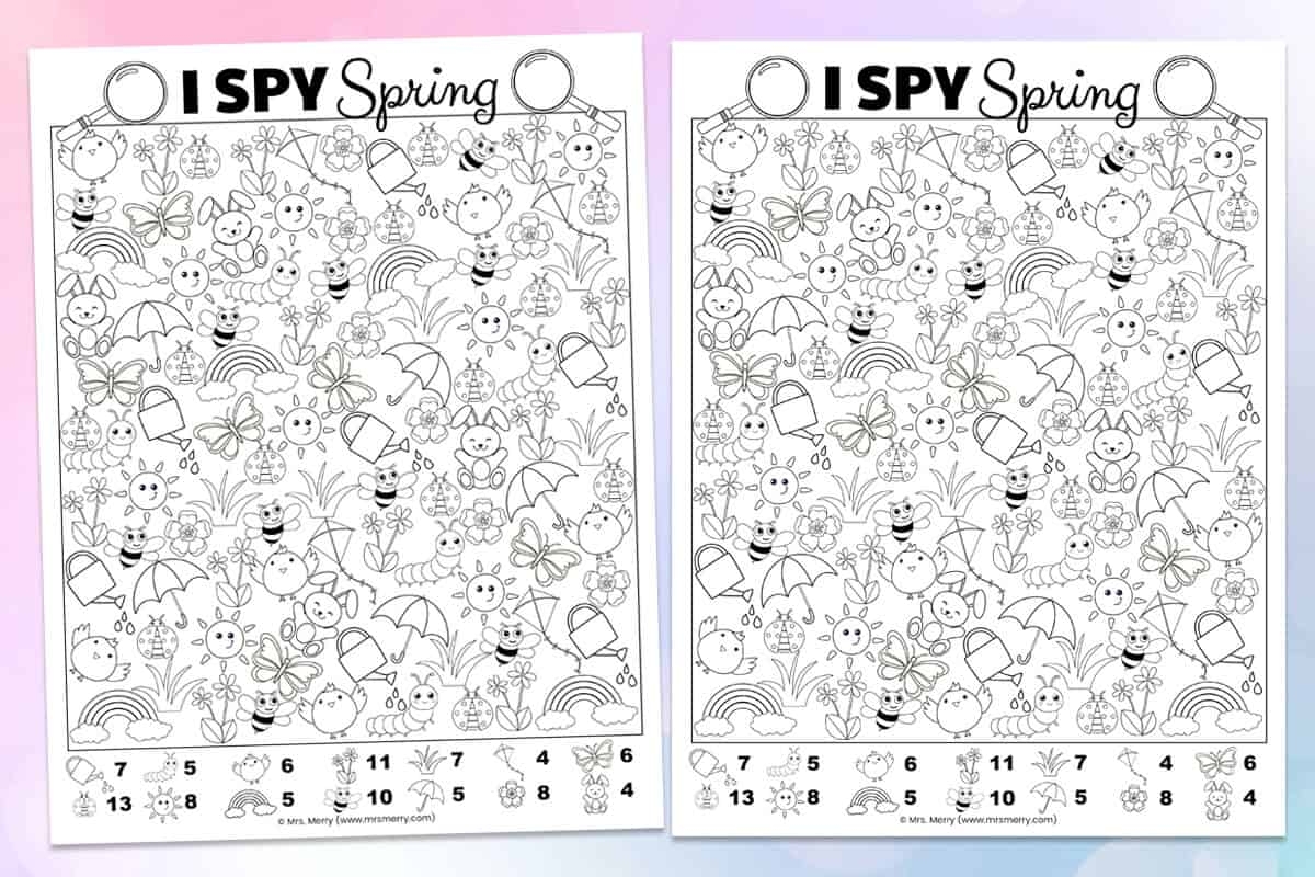 i spy game printable
