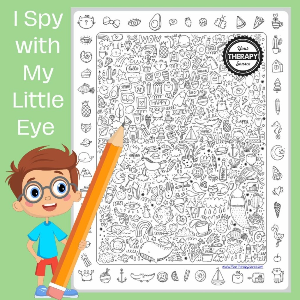 I Spy With My Little Eye Free Printable Games Your Therapy Source