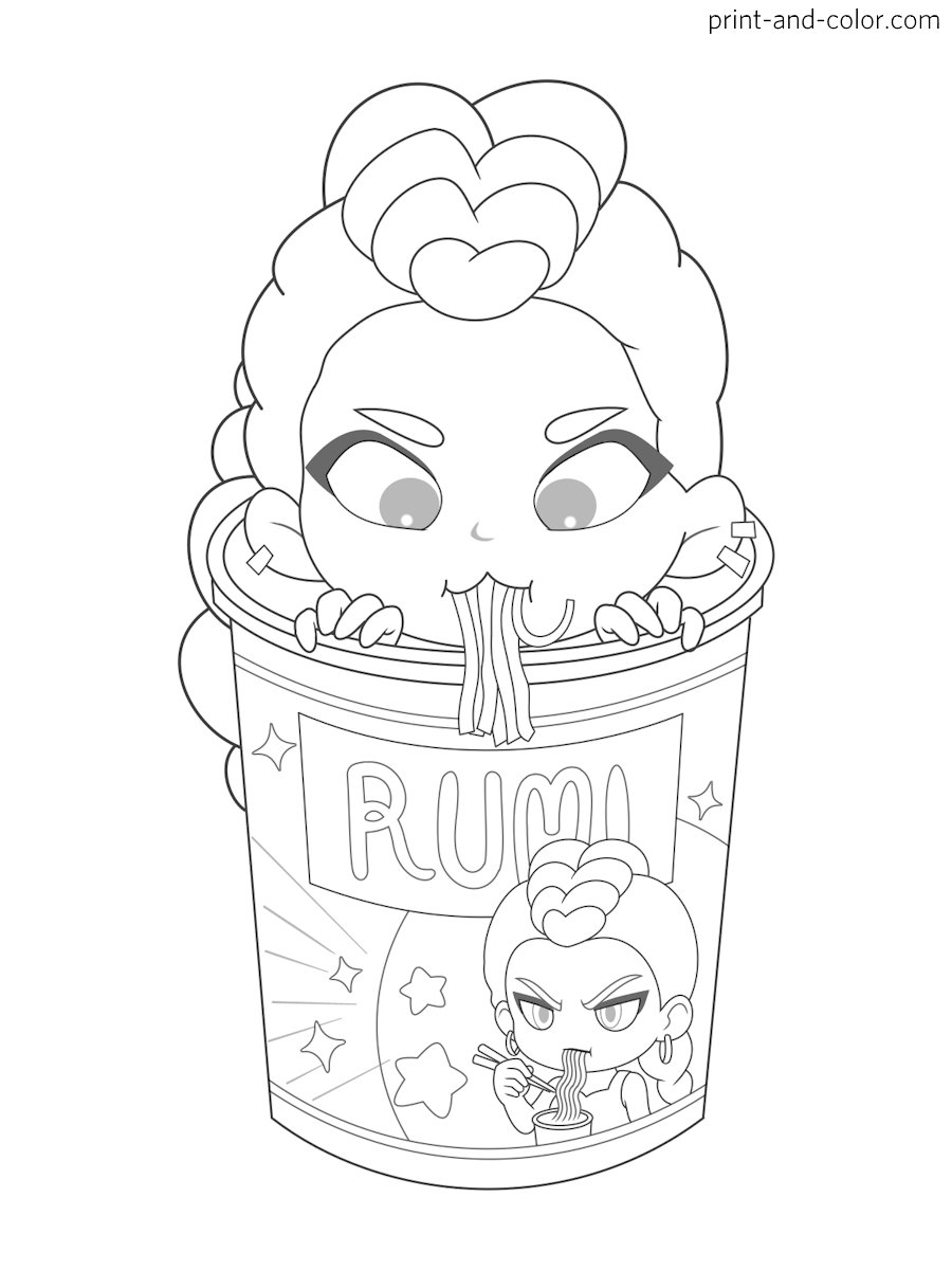 KPop Demon Hunters Coloring Pages Print And Color