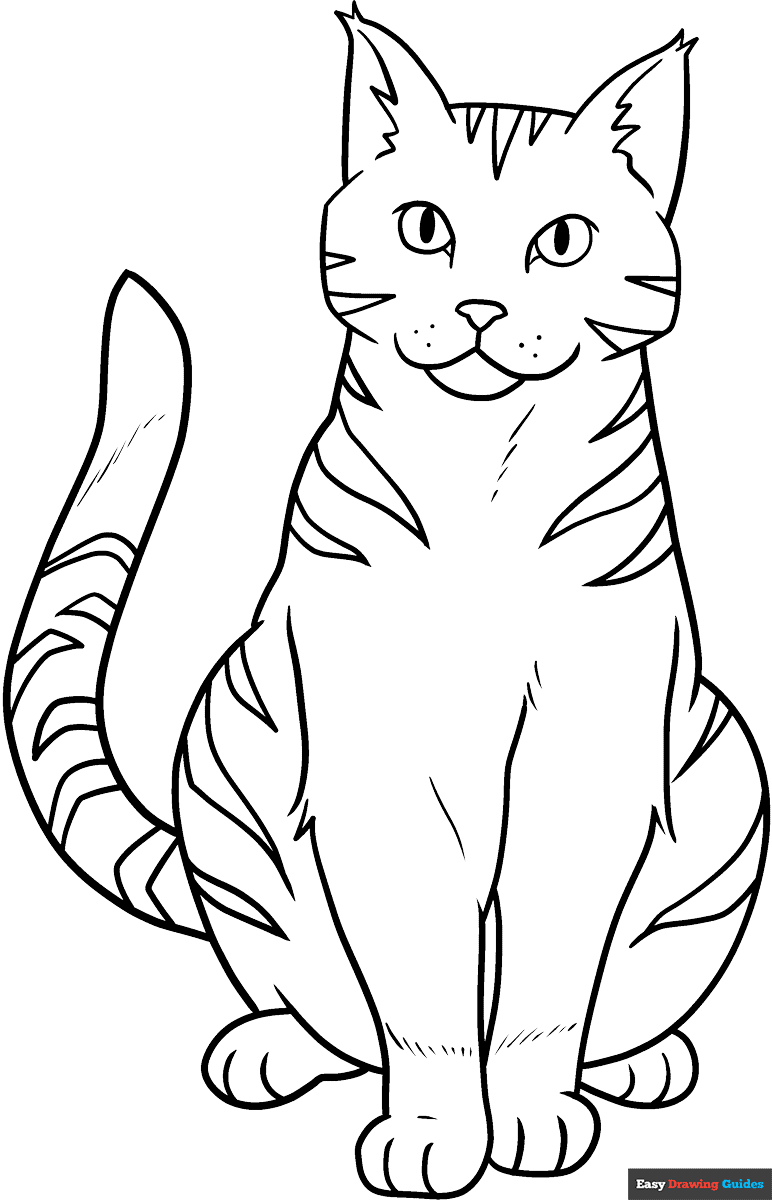 cat coloring sheets printable