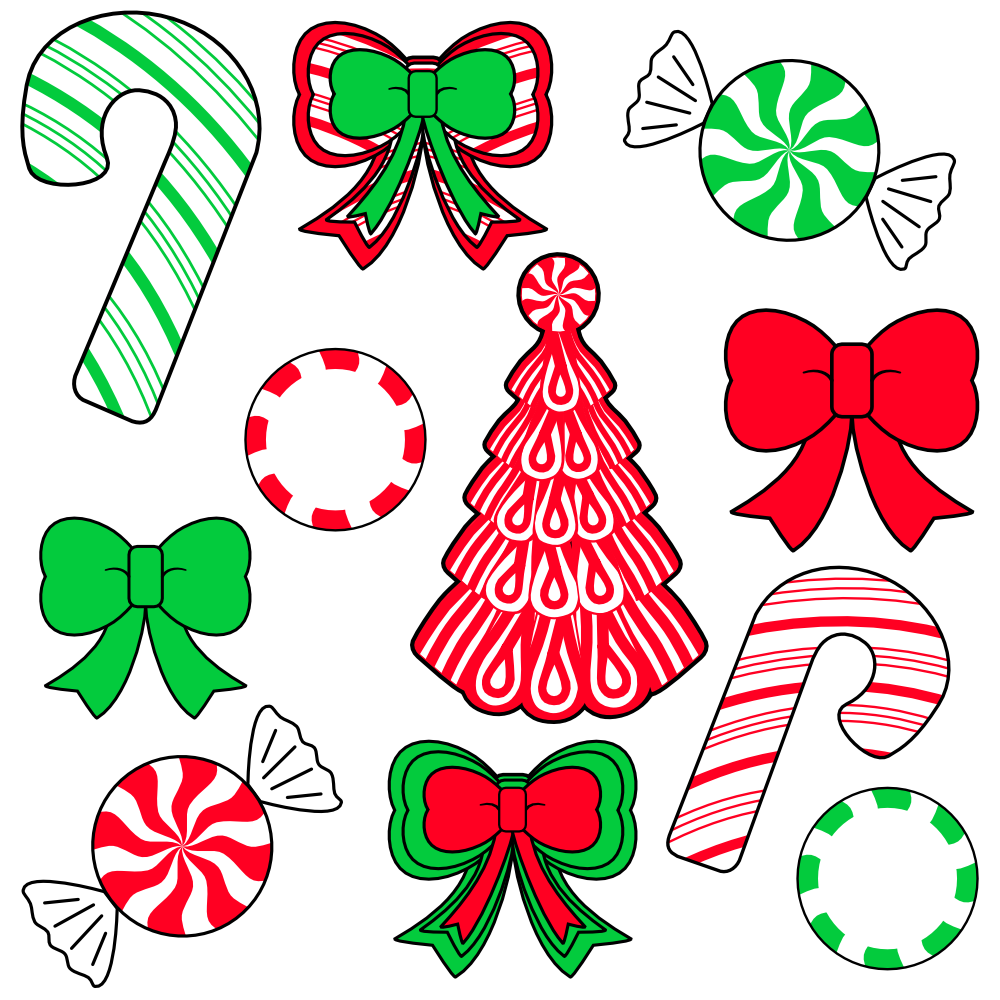 Peppermint And Candy Cane Classroom Cutouts The Fairy Printsess