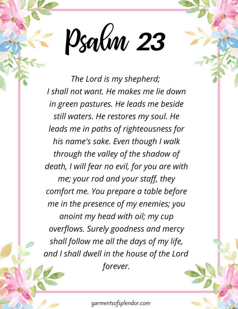 Praying Psalm 23 For Direction with Free Printables Praying Psalm 23 For Direction with Free Printables